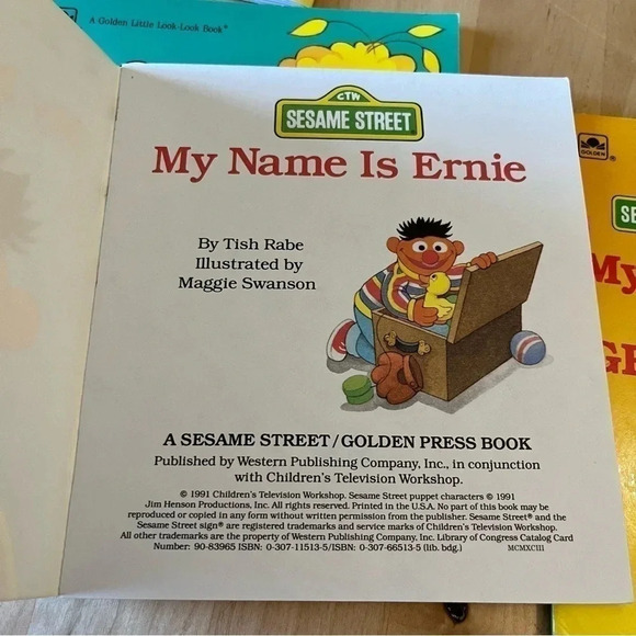 Sesame Street My Name Is Big Bird, Grover, Bert, Ernie Books Vintage Set of 4 - Picture 6 of 7